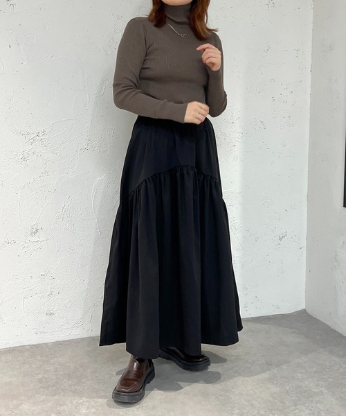 apres jour mignon(アプレジュールミニョン)の「ボリュームデザインスカート【ZOZOTOWN限定アイテム】(スカート・レディース・ブラック/ベージュ・X-LARGE/MEDIUM/SMALL)」の13枚目の写真