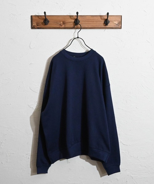 Anytime Songs（エニータイムソングス）の「裏起毛ルーズフィットクルーネック（スウェット・メンズ・ネイビー/杢グレー/アッシュ/グリーン/ブラック/オフホワイト・MEDIUM/X-LARGE/LARGE）」の6枚目の写真