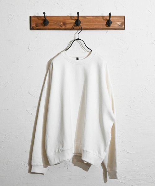 Anytime Songs（エニータイムソングス）の「裏起毛ルーズフィットクルーネック（スウェット・メンズ・ネイビー/杢グレー/アッシュ/グリーン/ブラック/オフホワイト・MEDIUM/X-LARGE/LARGE）」の2枚目の写真