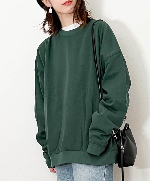 Anytime Songs（エニータイムソングス）の「裏起毛ルーズフィットクルーネック（スウェット・メンズ・ネイビー/杢グレー/アッシュ/グリーン/ブラック/オフホワイト・MEDIUM/X-LARGE/LARGE）」の5枚目の写真