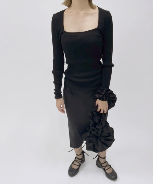 EDIT. FOR LULU(エディットフォールル)の「【OperaSPORT/オペラスポーツ】CELESTINE SKIRT(スカート・レディース・ブラック・SMALL)」の12枚目の写真