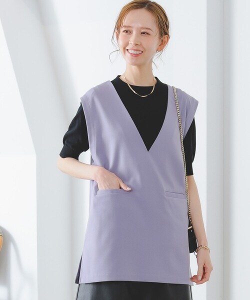 B:MING by BEAMS（ビーミングバイビームス）の「B:MING by BEAMS / オーバー Vネック ベスト（ベスト・レディース・ブラック/イエロー系その他/ラベンダー・SMALL/MEDIUM）」の17枚目の写真