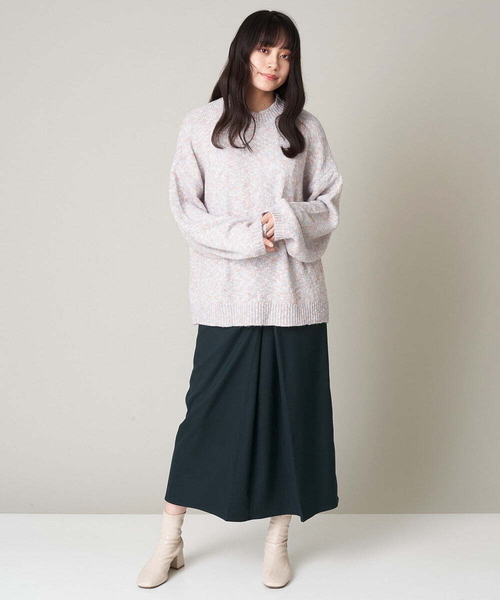 A de a.v.v（アードアー・ヴェ・ヴェ）の「［SET UP対応］センターボックスタックナロースカート（スカート・レディース・グリーン/ブラック・36/38）」の6枚目の写真