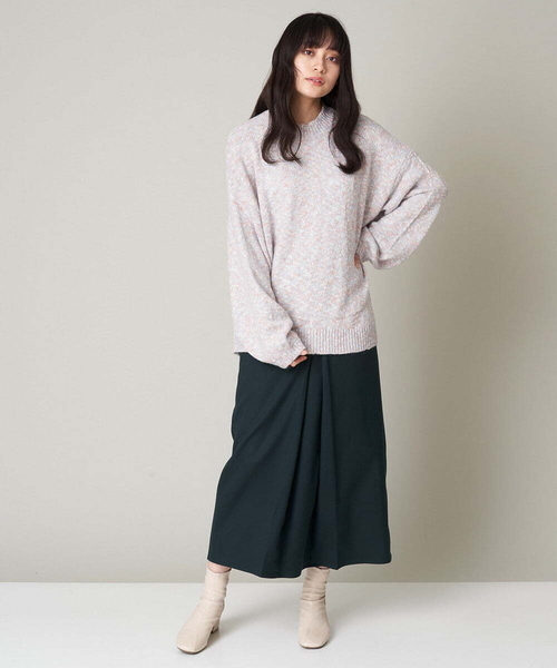 A de a.v.v（アードアー・ヴェ・ヴェ）の「［SET UP対応］センターボックスタックナロースカート（スカート・レディース・グリーン/ブラック・36/38）」の7枚目の写真