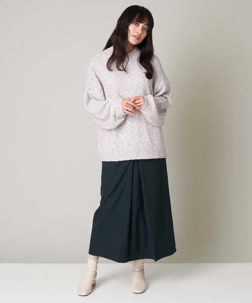 A de a.v.v（アードアー・ヴェ・ヴェ）の「［SET UP対応］センターボックスタックナロースカート（スカート・レディース・グリーン/ブラック・36/38）」の8枚目の写真