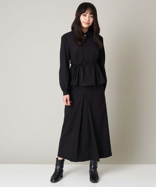 A de a.v.v（アードアー・ヴェ・ヴェ）の「［SET UP対応］センターボックスタックナロースカート（スカート・レディース・グリーン/ブラック・36/38）」の9枚目の写真