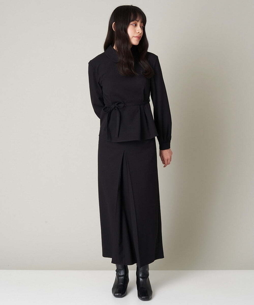 A de a.v.v（アードアー・ヴェ・ヴェ）の「［SET UP対応］センターボックスタックナロースカート（スカート・レディース・グリーン/ブラック・36/38）」の10枚目の写真