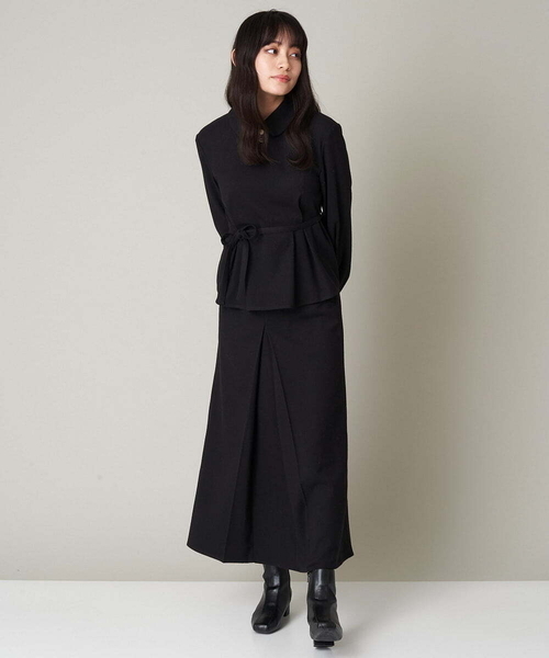 A de a.v.v（アードアー・ヴェ・ヴェ）の「［SET UP対応］センターボックスタックナロースカート（スカート・レディース・グリーン/ブラック・36/38）」の11枚目の写真