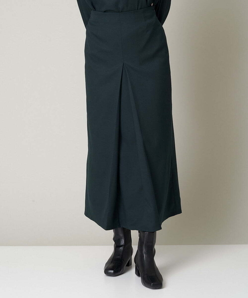 A de a.v.v（アードアー・ヴェ・ヴェ）の「［SET UP対応］センターボックスタックナロースカート（スカート・レディース・グリーン/ブラック・36/38）」の12枚目の写真