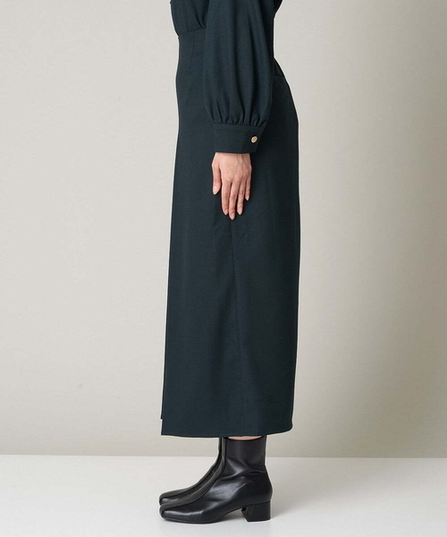 A de a.v.v（アードアー・ヴェ・ヴェ）の「［SET UP対応］センターボックスタックナロースカート（スカート・レディース・グリーン/ブラック・36/38）」の15枚目の写真