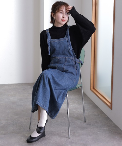 ElegChic(エレグシック)の「デニムサロペット スカート (スカート・レディース・ブルー/ワンウォッシュ・L/XL/XXL/4L/M)」の8枚目の写真