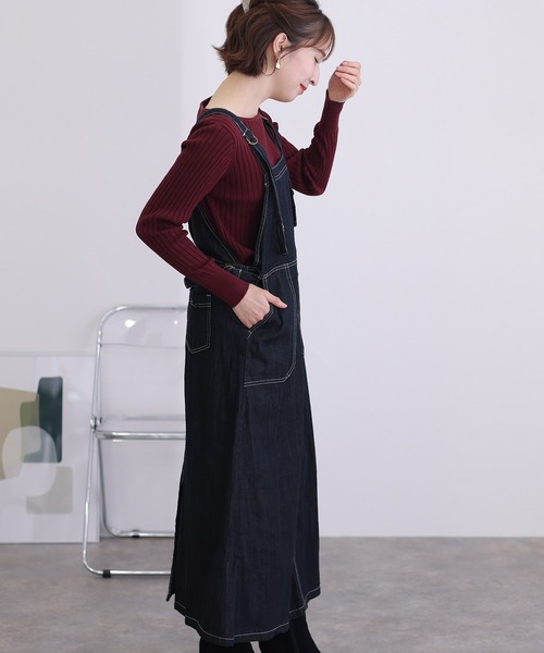 ElegChic(エレグシック)の「デニムサロペット スカート (スカート・レディース・ブルー/ワンウォッシュ・L/XL/XXL/4L/M)」の10枚目の写真