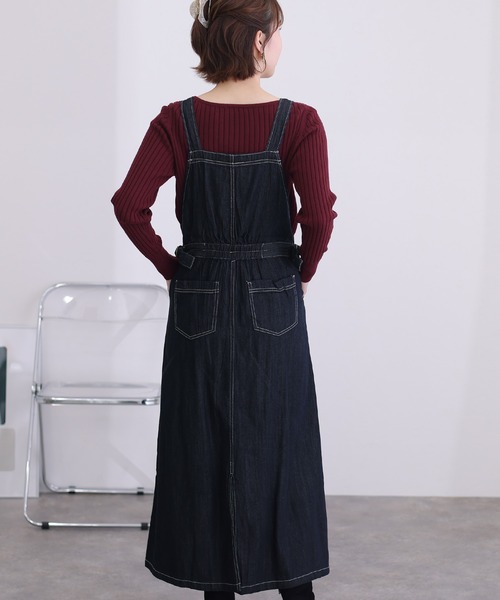 ElegChic(エレグシック)の「デニムサロペット スカート (スカート・レディース・ブルー/ワンウォッシュ・L/XL/XXL/4L/M)」の11枚目の写真