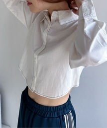 EPIMI E'PIMMY | 配色ステッチクロップドシャツ(シャツ/ブラウス)