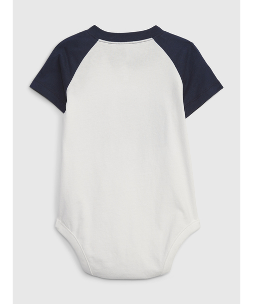 GAP（ギャップ）の「オーガニックコットン100% Gapロゴ ボディシャツ (ベビー)（ロンパース・キッズ・オフホワイト/エメラルド・12-18M/0-3M/6-12M/3-6M/18-24M）」の3枚目の写真