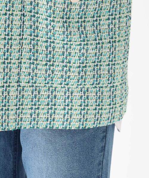 OPAQUE.CLIP(オペークドットクリップ)の「◆MIXツイードベスト(ベスト・レディース・アイボリー系3/ブルー系8・40/38)」の11枚目の写真