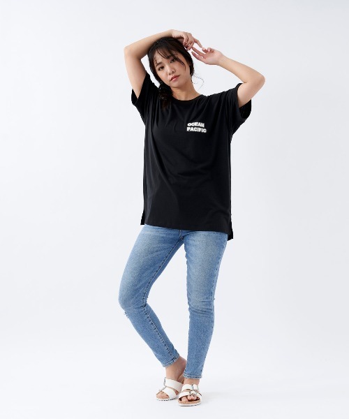 Ocean Pacific（オーシャンパシフィック）の「【OP:オーピー】レディース半袖UVTシャツ　水陸両用　バックプリント（Tシャツ/カットソー・レディース・ラベンダー/ピンク/ホワイト/レッド/ブラック・LARGE/MEDIUM/X-LARGE）」の15枚目の写真