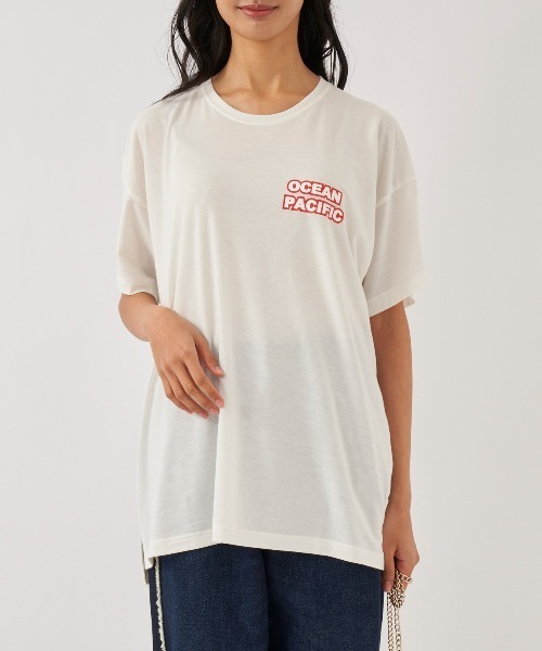Ocean Pacific（オーシャンパシフィック）の「【OP:オーピー】レディース半袖UVTシャツ　水陸両用　バックプリント（Tシャツ/カットソー・レディース・ラベンダー/ピンク/ホワイト/レッド/ブラック・LARGE/MEDIUM/X-LARGE）」の10枚目の写真