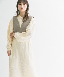 KBF | フリンジジャガードワンピース(ワンピース)