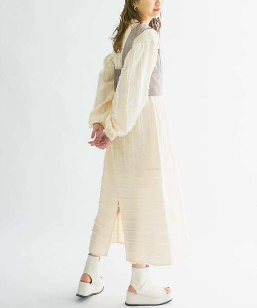 KBF（ケイビーエフ）の「フリンジジャガードワンピース（ワンピース・レディース・アイボリー/ブラック・ONE）」の14枚目の写真