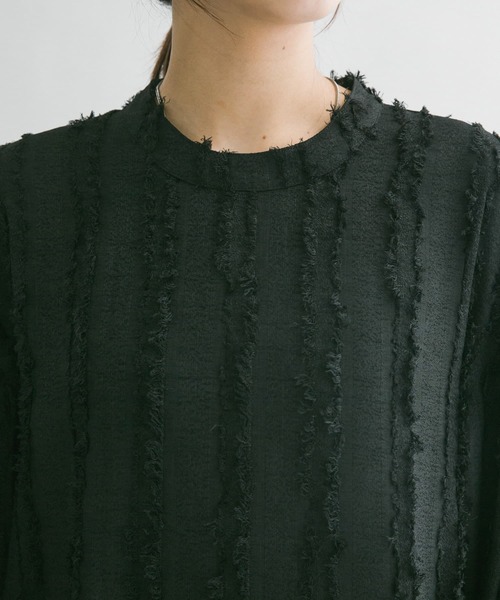 KBF（ケイビーエフ）の「フリンジジャガードワンピース（ワンピース・レディース・アイボリー/ブラック・ONE）」の22枚目の写真