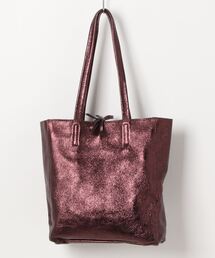 andrea cardone（アンドレアカルドネ）の「【ANDREA CARDONE】メタリックレザーミディアムトートバッグ(Q36603)（トートバッグ）」