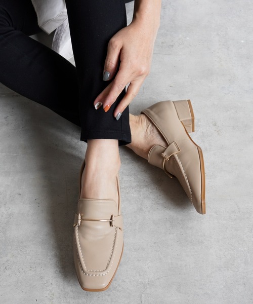 Fabby fabby（ファビィーファビィー）の「ビットローファー（ローファー・レディース・オフホワイト/ブラック/ベージュ/ブラウン・MEDIUM/SMALL/LARGE）」の10枚目の写真