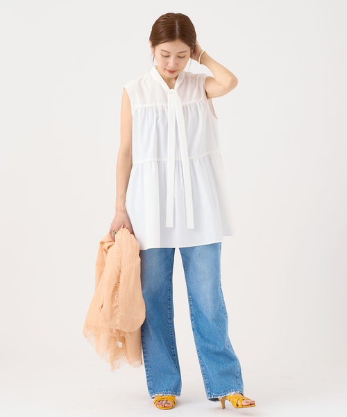 IENA（イエナ）の「ポリエステルティアード2wayブラウス（シャツ  