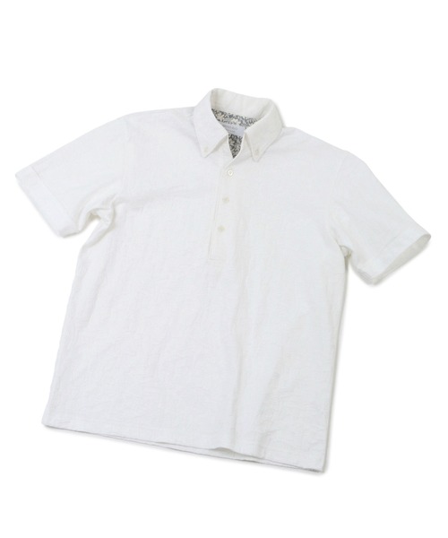 MEN'S BIGI(メンズビギ)の「【COOL MAX】リンクスジャカードフラワー柄ポロシャツ(ポロシャツ・メンズ・ネイビー/グリーン/ホワイト・01/02/03)」の20枚目の写真