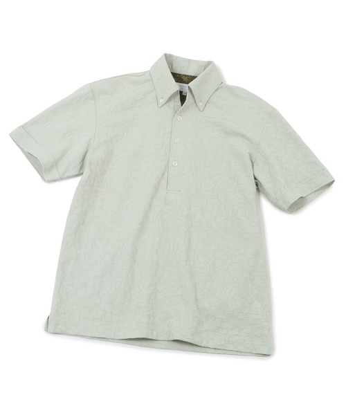 MEN'S BIGI(メンズビギ)の「【COOL MAX】リンクスジャカードフラワー柄ポロシャツ(ポロシャツ・メンズ・ネイビー/グリーン/ホワイト・01/02/03)」の16枚目の写真