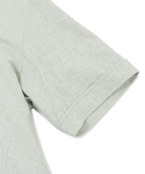 MEN'S BIGI(メンズビギ)の「【COOL MAX】リンクスジャカードフラワー柄ポロシャツ(ポロシャツ・メンズ・ネイビー/グリーン/ホワイト・01/02/03)」の5枚目の写真