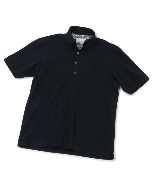 MEN'S BIGI(メンズビギ)の「【COOL MAX】リンクスジャカードフラワー柄ポロシャツ(ポロシャツ・メンズ・ネイビー/グリーン/ホワイト・01/02/03)」の11枚目の写真