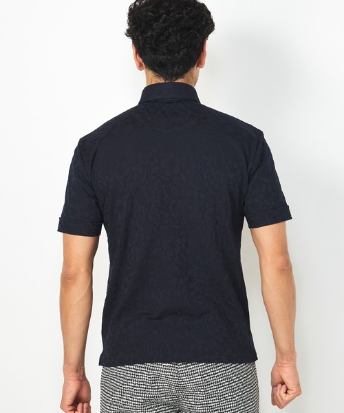 MEN'S BIGI(メンズビギ)の「【COOL MAX】リンクスジャカードフラワー柄ポロシャツ(ポロシャツ・メンズ・ネイビー/グリーン/ホワイト・01/02/03)」の21枚目の写真