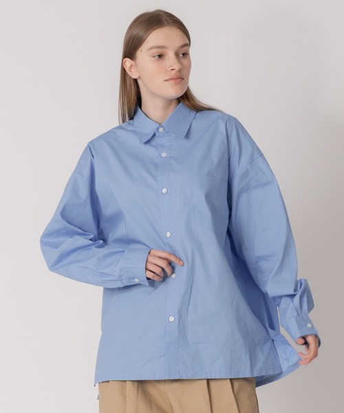 ONCILY(オンシェリー)の「BROADCLOTH LOOSE SHIRT / ルーズブロードシャツ(シャツ/ブラウス・メンズ・グリーン/オフホワイト/ライトブルー/ブルー・MEDIUM/LARGE)」の1枚目の写真