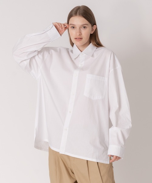 ONCILY(オンシェリー)の「BROADCLOTH LOOSE SHIRT / ルーズブロードシャツ(シャツ/ブラウス・メンズ・グリーン/オフホワイト/ライトブルー/ブルー・MEDIUM/LARGE)」の5枚目の写真