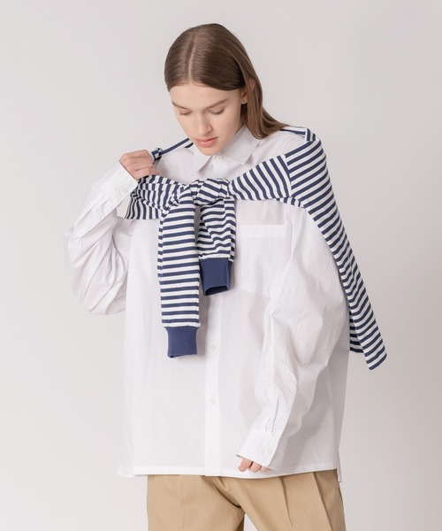 ONCILY(オンシェリー)の「BROADCLOTH LOOSE SHIRT / ルーズブロードシャツ(シャツ/ブラウス・メンズ・グリーン/オフホワイト/ライトブルー/ブルー・MEDIUM/LARGE)」の9枚目の写真