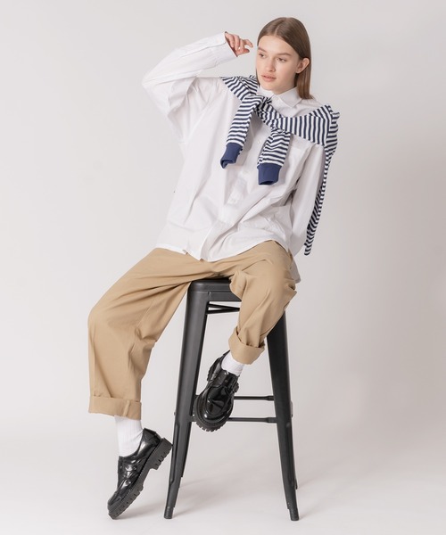 ONCILY(オンシェリー)の「BROADCLOTH LOOSE SHIRT / ルーズブロードシャツ(シャツ/ブラウス・メンズ・グリーン/オフホワイト/ライトブルー/ブルー・MEDIUM/LARGE)」の13枚目の写真