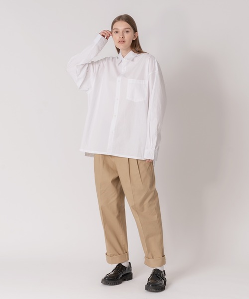 ONCILY(オンシェリー)の「BROADCLOTH LOOSE SHIRT / ルーズブロードシャツ(シャツ/ブラウス・メンズ・グリーン/オフホワイト/ライトブルー/ブルー・MEDIUM/LARGE)」の10枚目の写真