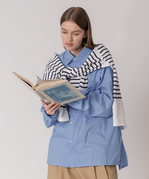 ONCILY(オンシェリー)の「BROADCLOTH LOOSE SHIRT / ルーズブロードシャツ(シャツ/ブラウス・メンズ・グリーン/オフホワイト/ライトブルー/ブルー・MEDIUM/LARGE)」の19枚目の写真