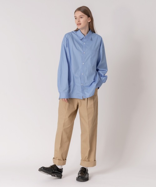 ONCILY(オンシェリー)の「BROADCLOTH LOOSE SHIRT / ルーズブロードシャツ(シャツ/ブラウス・メンズ・グリーン/オフホワイト/ライトブルー/ブルー・MEDIUM/LARGE)」の20枚目の写真