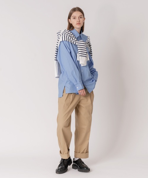 ONCILY(オンシェリー)の「BROADCLOTH LOOSE SHIRT / ルーズブロードシャツ(シャツ/ブラウス・メンズ・グリーン/オフホワイト/ライトブルー/ブルー・MEDIUM/LARGE)」の21枚目の写真