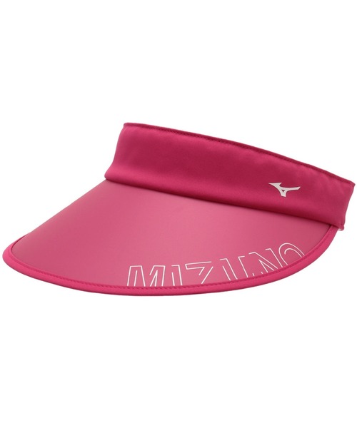 MIZUNO GOLF（ミズノゴルフ）の「ＭＩＺＵＮＯロゴ　ＵＶバイザー［ウィメンズ］（サンバイザー・レディース・ホワイト/レッド/ブラック・FREE）」の3枚目の写真