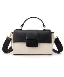 grove | 【収納力抜群】フラップハンドルワイドテープショルダーバッグ【2WAY】(ショルダーバッグ)