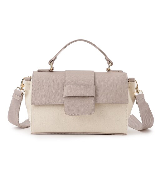 grove（グローブ）の「◆【収納力◎】フラップハンドルワイドテープショルダーバッグ【2WAY】（ショルダーバッグ・レディース・アイボリー/ブラック/グレー・00）」の9枚目の写真