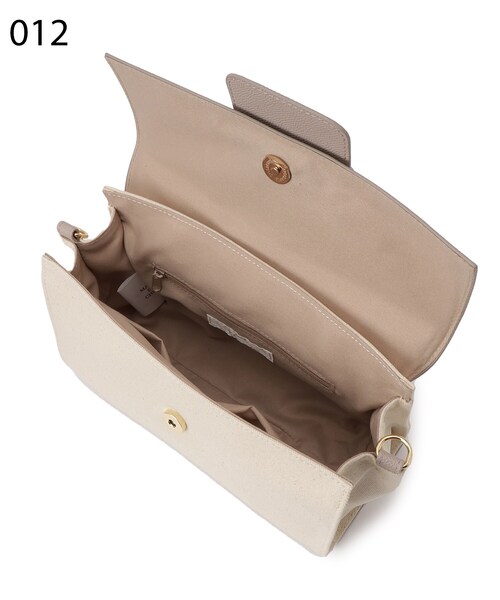 grove（グローブ）の「◆【収納力◎】フラップハンドルワイドテープショルダーバッグ【2WAY】（ショルダーバッグ・レディース・アイボリー/ブラック/グレー・00）」の15枚目の写真