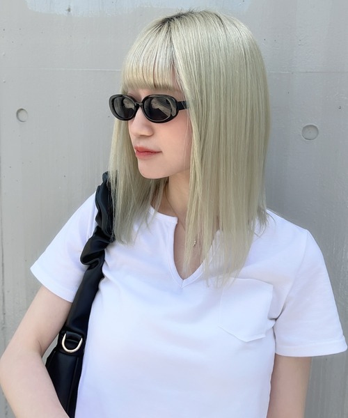 Peony（ピオニー）の「【Peony/ピオニー】/Y2Kオーバルフレームサングラス（サングラス・レディース・その他/クリア/ブラック/ベージュ・FREE）」の5枚目の写真