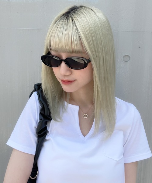 Peony（ピオニー）の「【Peony/ピオニー】/Y2Kオーバルフレームサングラス（サングラス・レディース・その他/クリア/ブラック/ベージュ・FREE）」の11枚目の写真