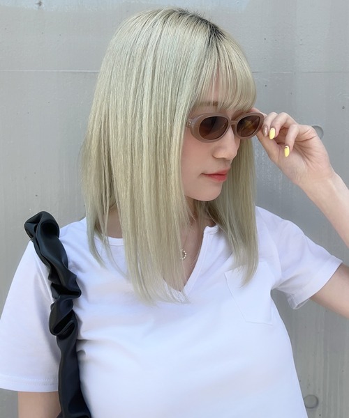 Peony（ピオニー）の「【Peony/ピオニー】/Y2Kオーバルフレームサングラス（サングラス・レディース・その他/クリア/ブラック/ベージュ・FREE）」の7枚目の写真