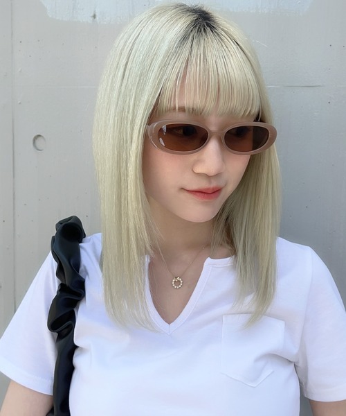 Peony（ピオニー）の「【Peony/ピオニー】/Y2Kオーバルフレームサングラス（サングラス・レディース・その他/クリア/ブラック/ベージュ・FREE）」の9枚目の写真