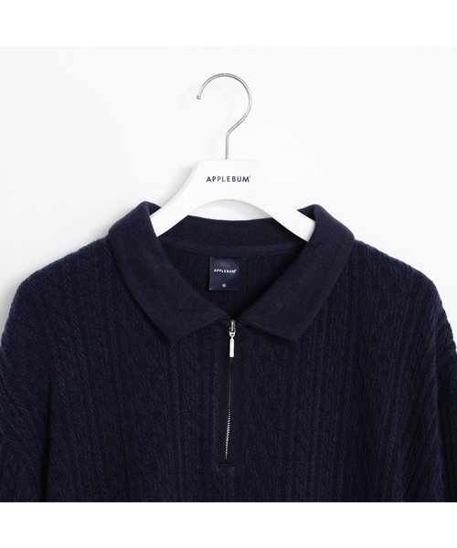 APPLEBUM（アップルバム）の「Zip Polo Shirt（ポロシャツ・メンズ・グリーン/ネイビー・MEDIUM/LARGE/X-LARGE）」の12枚目の写真